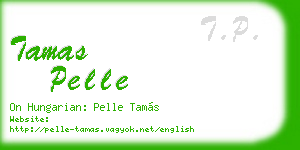 tamas pelle business card